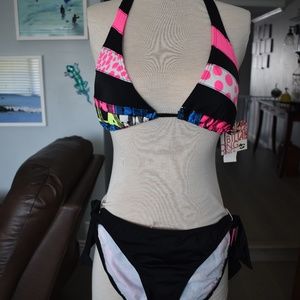 Bikini Mixed Design 2 Piece Bikini, Medium